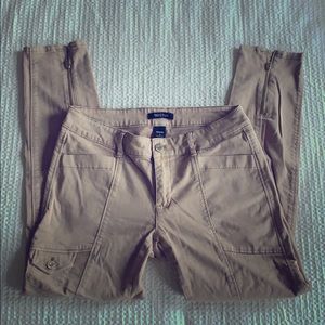WHBM Khaki Skinny Cargo pants
